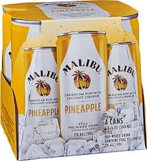 Add malibu rum and coconut cream. Malibu Cocktails Rum And Pineapple 4 Pack Star Liquor Beer Wine