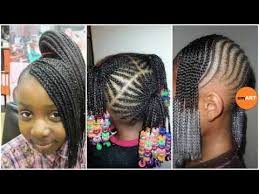 Kids hairstyles with braids for black girls should be practical in a first place: Lil Girl Braiding Hairstyles Little Black Girl Natural Hair Styles Youtube