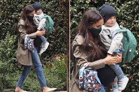 Meghan markle and prince harry touched down in south africa for their first official royal excursion overseas, with meghan cradling sweet baby archie as they arrived. Page Six Twitter Da Pregnant Meghan Markle Archie Seen For First Time Since Harry S Us Return Https T Co Elknwhjw5b