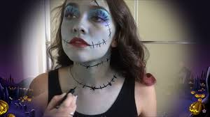How to Do The Nightmare Before Christmas Sally Costume Makeup