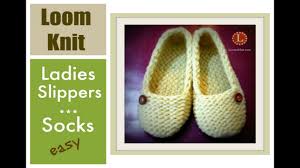 Loom Knitting Slippers Socks Projects Step By Step For Beginners Loomahat