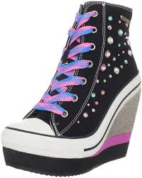 Amazon gift card code free in 2021. Amazon Com Rock Candy Women S Lulu Party Wedge Fashion Sneaker Black Canvas 8 5 M Us Shoes Sneakers Fashion Sneakers Converse Heels