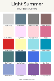 How To Find Your Best Colors Light Summer Color Palette Soft Summer Colors Light Summer
