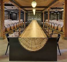 This Stunning Table Was Made From Half A Tree Trunk By Designer John Houshmand Wood Furniture Table Log Furniture Unique Desks Log Table