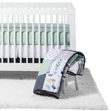 The eiffel tower is the iconic image of paris that stands out in the design of this crib set. Sweet Jojo Designs Crib Bedding Set Navy And Mint Woodsy 4pc Target