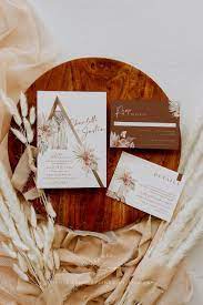 Burnt Orange Wedding Invitation Template Dried Muted Floral Etsy In 2021 Wedding Invitations Boho Boho Wedding Invitation Template Desert Wedding Invitation