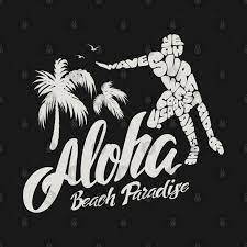 Aloha Beach Paradise Aloha Hawaii T Shirt Teepublic Beach Paradise Cute Cartoon Girl Bee Drawing