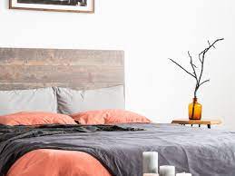 Orange Bedroom Ideas Grey gold bedroom decoration decor headboard sunburst.