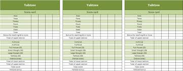 Check your local toy store or superstore. Yahtzee Excel Template