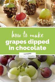 Learn How To Make Grapes Dipped In Chocolate For A Sweet Fruit Dessert This No Bake Dessert Recipe Grape Recipes Baked Dessert Recipes Grape Dessert Recipes