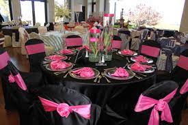 In the process of researching for this week's topic, we stumbled across a lot of interesting facts about etiquette. Pink Table Setup For Parties Pink Black Table Setup Graduation Party Ideas Pinterest Graduation Party Table Pink Black Table Pink Table