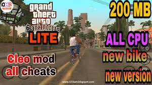 Gta sa lite android helo guys do you want to play gta sa on your android phone?but you don't have enough internet data to download the whole game, then this article is surely for you.there are three versions of gta sa lite for android.the versions depend on the android gpu.the versions. Gta Sa Lite 200 Mb All Gpu Cleo Mod Gta San Andreas Lite Cleo Mod