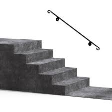 The rise of the railing should be measured according to local building authority codes; Wall Mounted Handrails For Steps Custom Length Diy Handrails