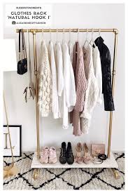 Black And Gold Clothes Rail Minimalism Wardrobe Idea Gold Black And White Interior Clothes Rack Inspo Liebwutmome In 2020 Clothing Rack Bedroom Small Space Storage Bedroom Closet Inspiration