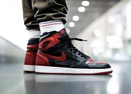 Nike Air Jordan 1 Bred By Eskalizer Sweetsoles Sneakers Kicks And Trainers On Feet Air Jordans Nike Air Jordan Sneakers Men