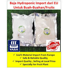 Selalunya baja a dan baja b ni kita gunakan utk konsep tanaman hidroponik. Baja Ab 100 Original Yara High Grade Hydroponic Ab Fertilizer Hidroponik Buah Buahan Fruits Shopee Malaysia