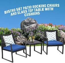 Tempered glass, solid wood, wood veneer, others. Bistro Set Black Wicker Furniture 3piece 2 Chairs With Glass Coffee Table
