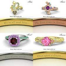 Customized Gemvara Engagement Rings Inspired By Each Of The Disney Princesses Description From Pinterest Co Disney Princess Rings Disney Rings Disney Jewelry