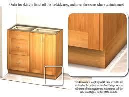 The toe kick below the tall pantry contains a hidden step ladder. Toe Skin For Covering Exposed Cabinet Toe Kick