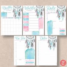 Monday Start Bullet Journal Printable Planner A5 A4 Letter Etsy In 2020 Printable Planner Planner Filofax Refills