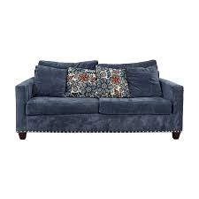 It is the one item that is made out of memory foam, making it more comfortable than most others for sleeping. 43 Off Bob S Discount Furniture Bob S Furniture Melanie Navy Nailhead Sofa Sofas