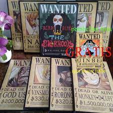 Vander decken ix's wanted poster in one piece: Wall Decor One Piece Poster Buronan One Piece Shopee Indonesia