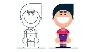 You will know him well soon. How To Draw A Simple Cartoon Person Step By Step Adobe Illustrator Tutorial Youtube