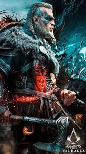 #8.2257, assassins creed valhalla, lady, eivor, battle, 4k. Assassin S Creed Valhalla Wallpaper Hd Phone Backgrounds Game Logo Art Poster On Iphone Android Arte Assassins Creed Guerreiro Viking Guerreiro Espartano