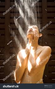 Naked Asian Girl Under Outdoor Strong, arkistovalokuva 10872853 |  Shutterstock