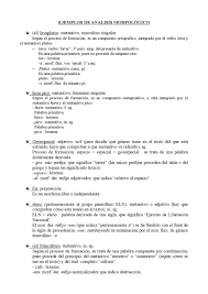 Ejemplos De Analisis Morfologico De Compuestos Y Otros By Isabel Hernandez Lopez Issuu