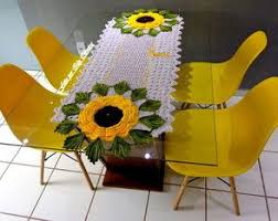 Caminho De Mesa De Crochê Girassol Passo A Passo Caminho De Mesa Girassol Caminho De Mesa Girassol De Croche Caminho De Mesa De Croche