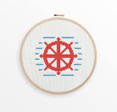 See more ideas about cross stitch, stitch, cross stitch patterns. Boat Wheel Nautical Cross Stitch Pattern Payhip