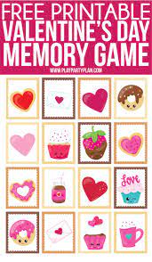 Free memory games for seniors printable. Free Printable Valentine S Day Memory Games For Kids Play Party Plan
