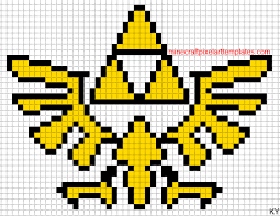 Triforce Emblem Zelda Pixel Art Grid Pixel Art Templates Minecraft Pixel Art
