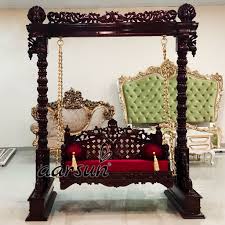 This sturdy wooden swing set is both aesthetically pleasing and packed with fun activities. Indoor Wooden Jhoola Swing For Home Yt 281