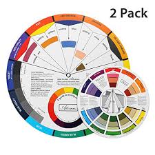 tanssential x atomus color wheel for the artists 2 packs color mixing guide color scheme guide showing color relationships 1 pocket size 5 5 inch