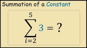 This symbol (called sigma) means sum up. How To Calculate Summation Of A Constant Sigma Notation Youtube