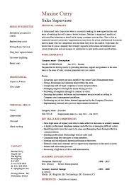 Sales Supervisor Resume Template Sample Example Job Description Marketing Store Displays Work