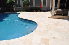 Ivory French Pattern Travertine Pavers And Coping Travertine Pool Travertine Pool Decking Swimming Pool Lights