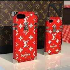 This stunning black louis vuitton phone case will fit your phone perfectly. Louis Vuitton X Supreme Eye Trunk For Iphone Bragmybag