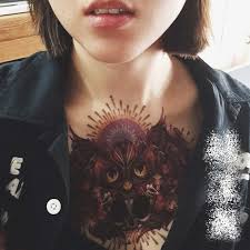 Gambar burung hantu di dada. Tato Stiker Tato Temporer Grafis Tubuh Tahan Air Asli Dada Warna Burung Hantu Kerangka Sticker Butterfly Skeleton Pocket Watch With Chainsticker Control Aliexpress