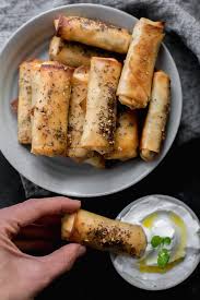 Zaatar Spring Rolls Recipe Spring Roll Recipe Recipes Appetizer Recipes