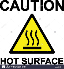 Caution Hot Surface Warning Sign Vector Illustration Stock Vector Image Art Alamy