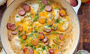 Skillet Pierogi and Kielbasa Recipe