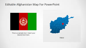 Flag map shows the flag of afghanistan clipped inside the country's borders. Afghanistan National Flag With Map And Capital Slidemodel