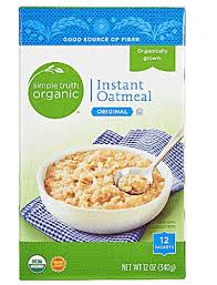 Simple Truth Organic Instant Oatmeal 12 Packets Vitacost