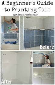 Check spelling or type a new query. How To Refinish Outdated Tile Yes I Painted My Shower Domestic Imperfection