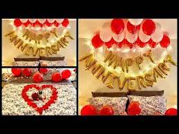 Anniversary Decoration Ideas At Home Romantic Room Decor Ideas Party Wedding Anniversary Decorations Anniversary Decorations Surprise Birthday Decorations