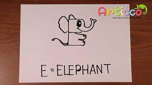 Please like, comment, and share. Alphabet Drawing Letter E Elephant E Drawing à¸‚ à¸²à¸§à¸­ à¸•à¸ªà¸²à¸«à¸à¸£à¸£à¸¡à¹€à¸„à¸£ à¸­à¸‡à¸«à¸™ à¸‡