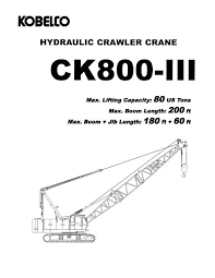 Hydraulic Crawler Crane Kobelco Cranes North America